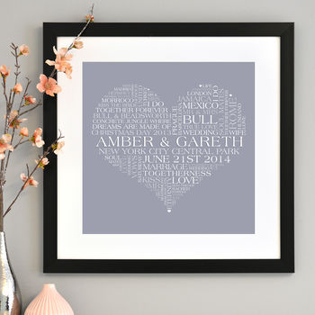 Personalised Wedding Word Art Print, 3 of 11