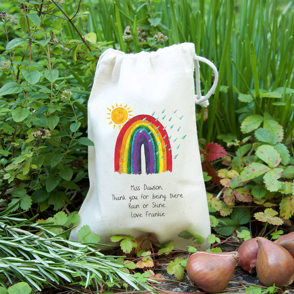 'Rainbow' Teacher Gift Bag With Seeds, 1 of 2