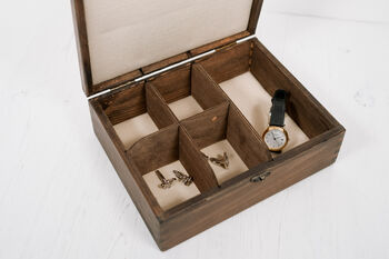 Large Personalised Message Wooden Jewellery Box, 10 of 12