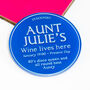 Personalised Blue Plaque Coaster For Aunt, thumbnail 2 of 4