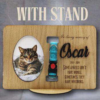 Pet Memorial Plaque With Collar Insert, Photo And Stand, 7 of 12