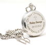 Personalised Silver Pocket Watch Christening/Baptism, thumbnail 1 of 4