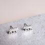 Sterling Silver Tiger Stud Earrings, thumbnail 4 of 8