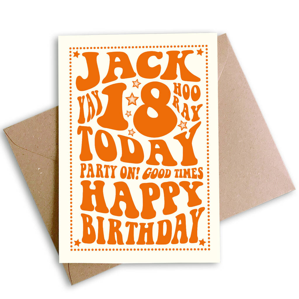 Personalised, Frameable 18th Birthday Card By Mimi & Mae