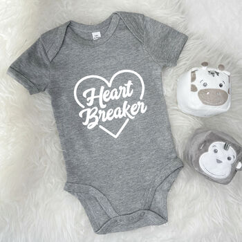 Heart Breaker Valentines Babygrow, 9 of 10