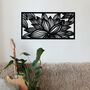 Metal Flower Pattern Wall Art In Rectangular Frame, thumbnail 5 of 12