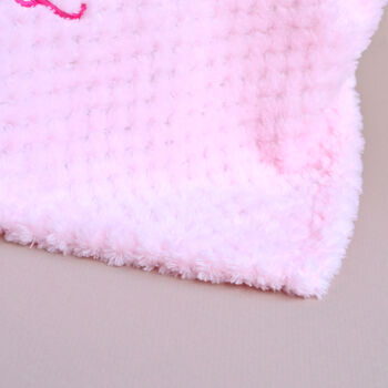 Personalised Pink Honeycomb Baby Blanket, 8 of 8