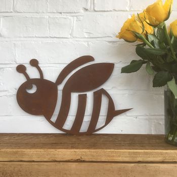 Bumblebee Bee Sign Garden Wall Fence Decoration, 2 of 11