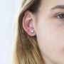 Diamante Cubic Zirconia Stud Earrings, thumbnail 4 of 11