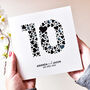 Personalised Couple Names And Date Anniversary Card, thumbnail 3 of 10