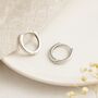 Recycled Sterling Silver Huggie Hoop Earrings – 11mm, thumbnail 1 of 7