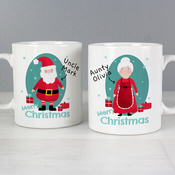 Personalised Mr And Mrs Claus Mug Set – Christmas Gift For Couples, 4 of 6