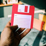 Retro Funny Floppy Disk Coaster Red, thumbnail 1 of 2
