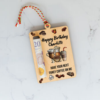 Personalised Coffee Money Gift Holder, 4 of 5