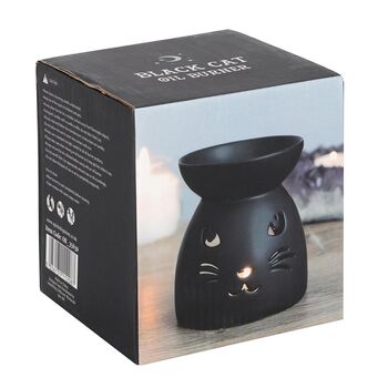 Black Cat Cut Out Oil Burner And Wax Warmer, 3 of 3
