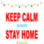 Christmas Keep Calm Stay Home Greeting Card, thumbnail 2 of 2