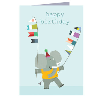 Elephant Happy Birthday Card, 2 of 4