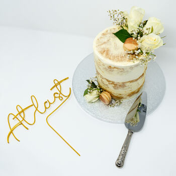 'At Last' Wire Cake Topper, 3 of 4