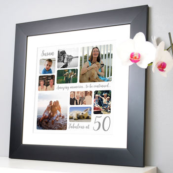 Personalised 50th Birthday Square Photo Collage, 10 of 11
