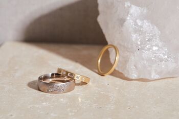 18ct White Gold Scatter Diamond Band, 4 of 5