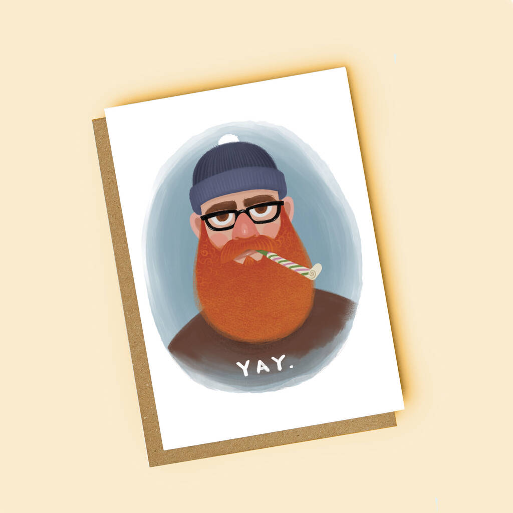 Beardy 'Yay' Card