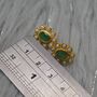 Pearl, Emerald Stud Earrings, thumbnail 6 of 6