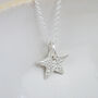Sterling Silver Small Textured Star Pendant, thumbnail 1 of 3