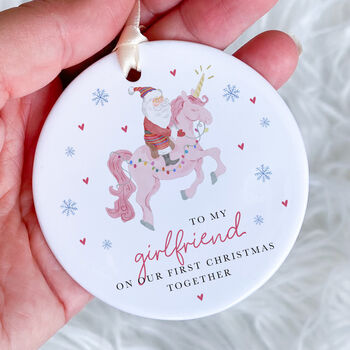 First Christmas Together Ornament Personalised Xmas Gift, 3 of 7