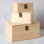 Personalised New Baby Large Wooden Memory Box, thumbnail 2 of 4