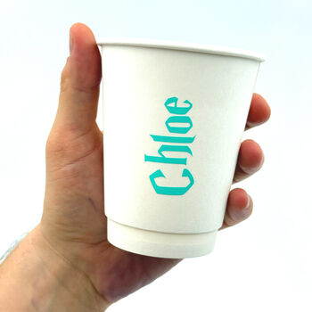 Paper Cups With Names Personalised Kids Birthday Party Drinkware, 8 of 12