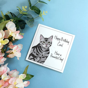 Personalised Cat Birthday Card, 4 of 6