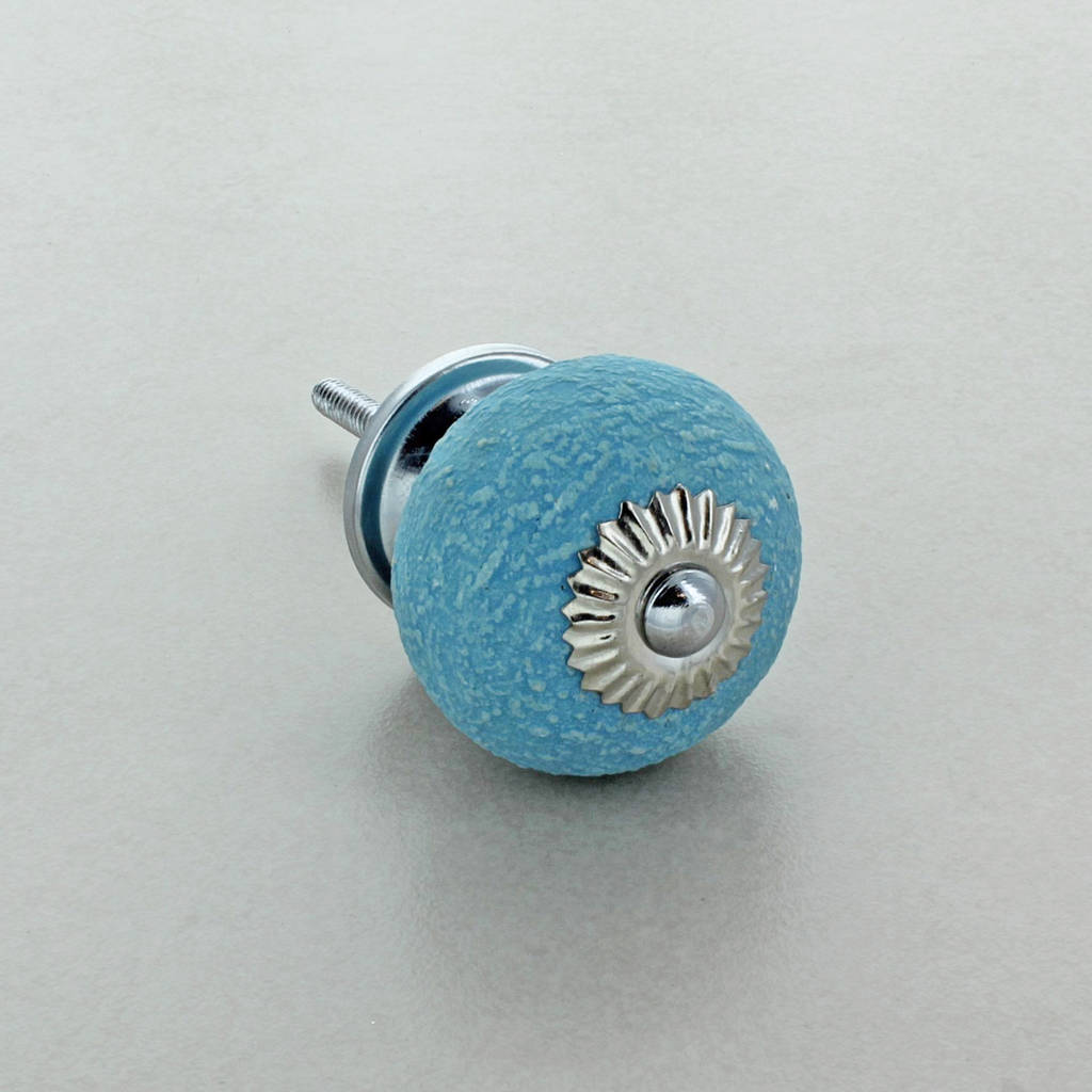 Textured Ceramic Door Knobs Vintage Cupboard Handles By G Decor
