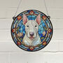 English Bull Terrier Stained Glass Effect Suncatcher, thumbnail 1 of 3