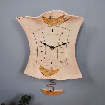 Brown Bird Personalised Hanging Clock, 5 of 8