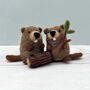 Needle Felting Kit Beavers, thumbnail 1 of 11