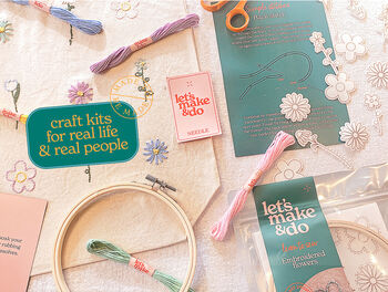 Learn To Sew Your Own Embroidered Flowers Kit Stick And Stitch, 8 of 8