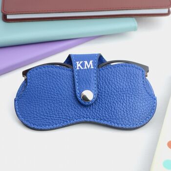 Personalised Monogram Leather Glasses Protector Case, 5 of 9