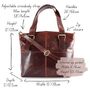 Large Brown Leather Buckle Tote Bag, thumbnail 5 of 5