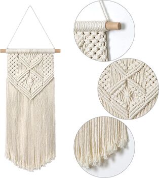 Set Of Macrame Wall Hangings Woven Tapestry, 10 of 12