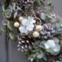 Christmas Wreath With Frosted Eucalyptus And Berries, thumbnail 3 of 8