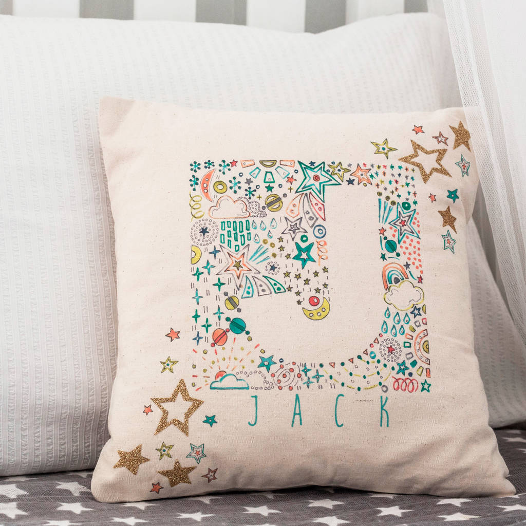 Personalised New Baby Or Christening Cushion By little ragsmith ...