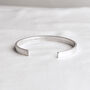 Personalised Men's Sterling Silver Cuff Bracelet, thumbnail 5 of 6
