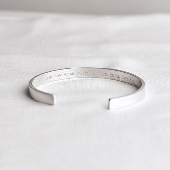 Personalised Men's Sterling Silver Cuff Bracelet, 5 of 6