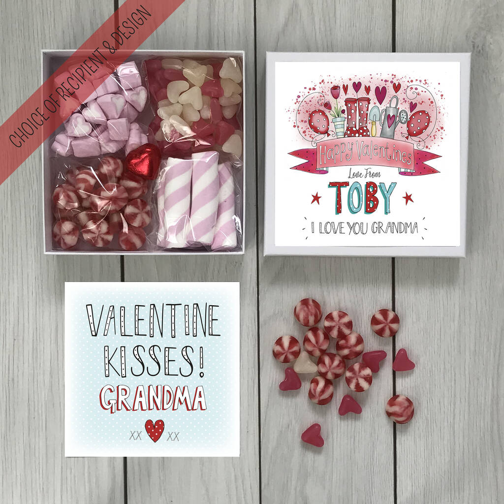 Grandma/ Grandad Valentine Sweet Box By Claire Sowden Design