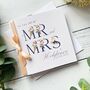 Handmade And Personalised Navy Floral Wedding Card, thumbnail 3 of 6