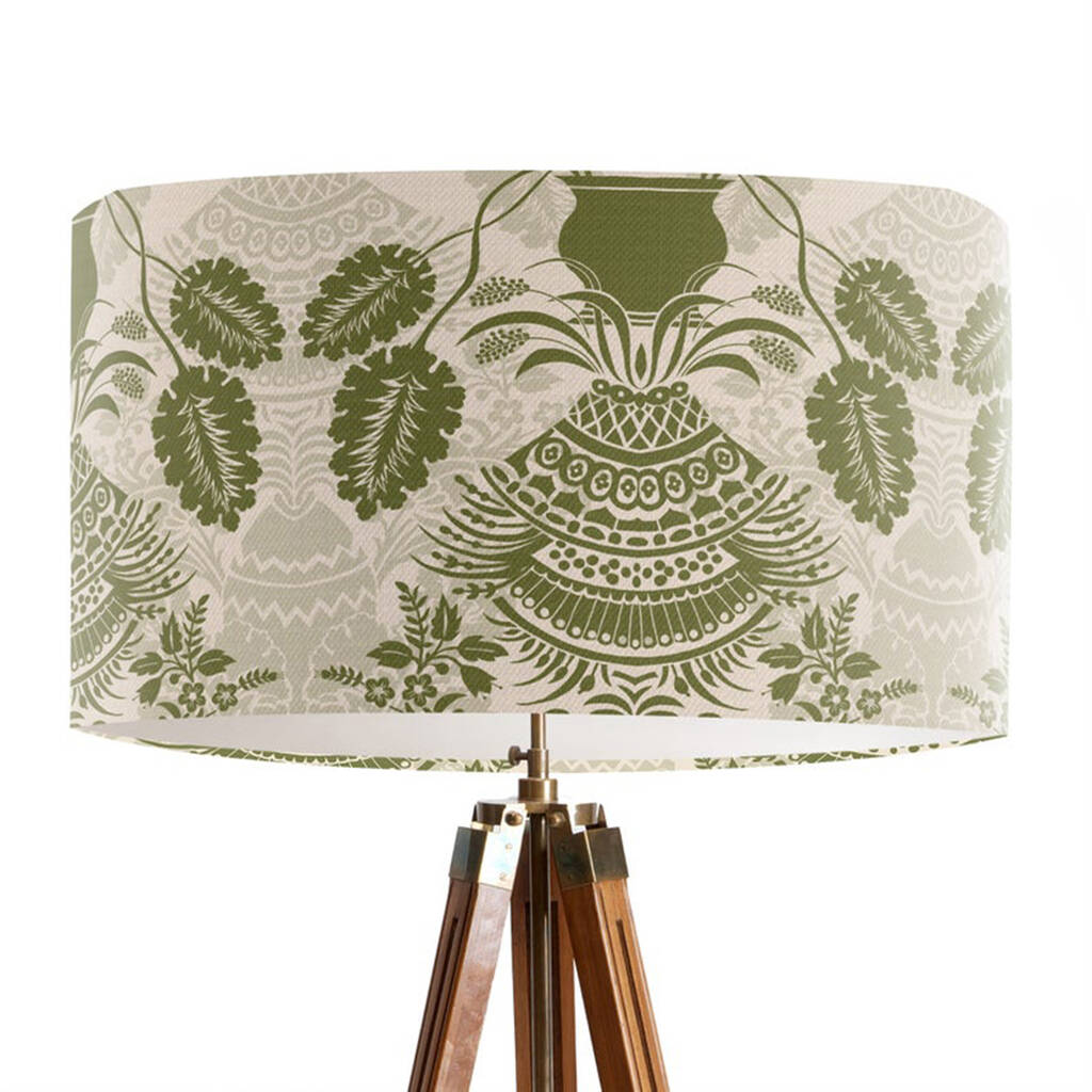 Charlotte Botanical Lamp Shade In Green By Fab Funky Home Decor