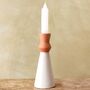 White And Terracotta Candlestick Holder, thumbnail 11 of 11