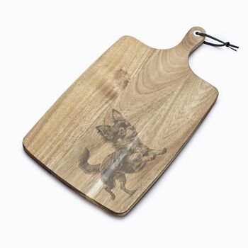 Personalised Chihuahua Engraved Acacia Serving Board, 6 of 10