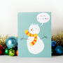 Mini Christmas Snowman Card, thumbnail 3 of 5