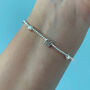 Sterling Silver Initial And Star Bracelet, thumbnail 3 of 5